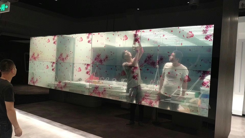 騰訊應用55寸透明拼接屏 騰訊應用55寸透明拼接屏